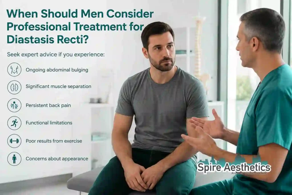 When Should Men Consider Professional Treatment for Diastasis Recti Midlands ?