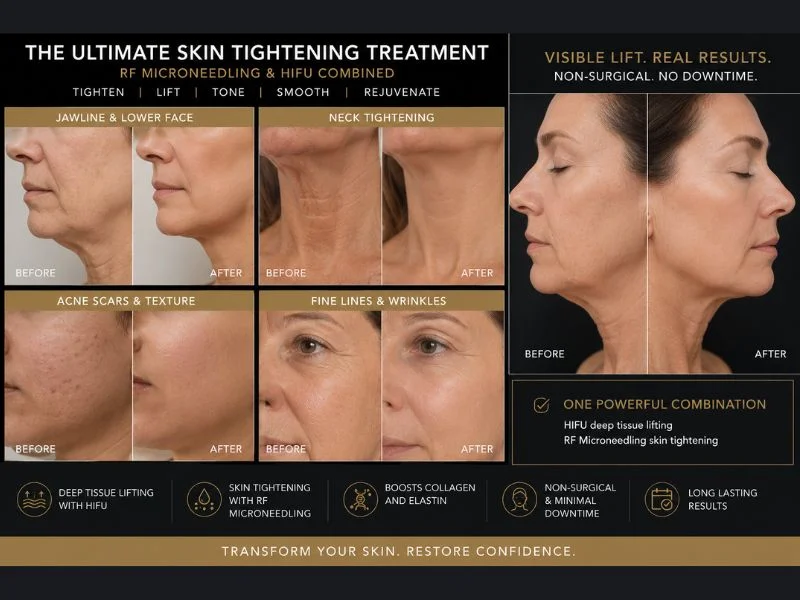 Results of combined treatment for the ultimate skin tightening treatment Midlands 