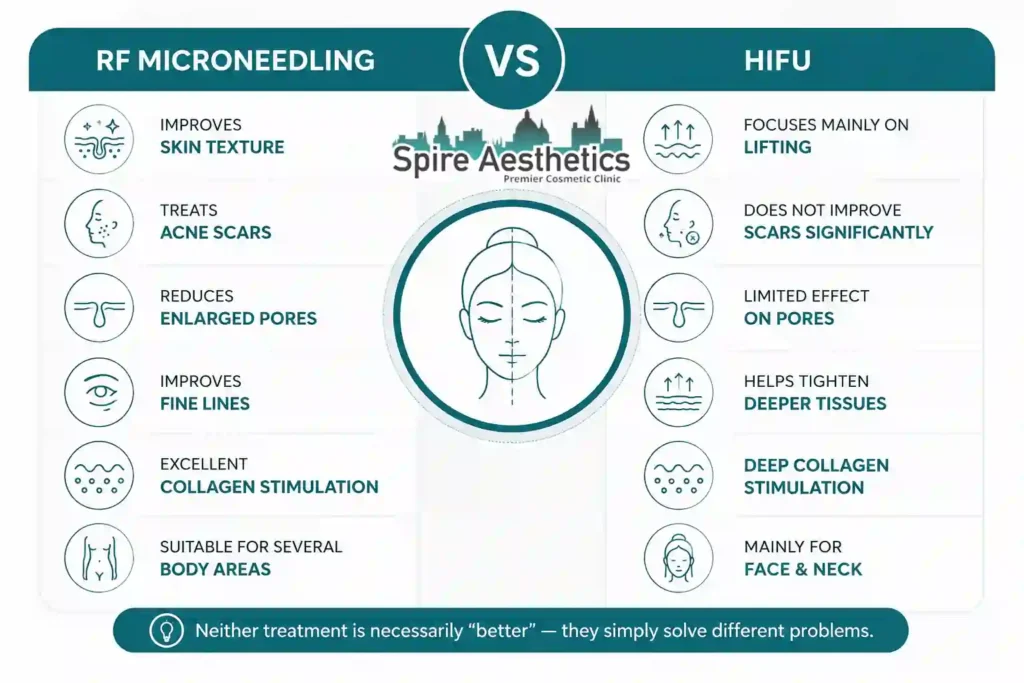 RF Microneedling vs HIFU: Which Treatment Gives Better Results Midlands ?